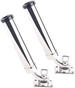 360° Adjustable Fishing Rod Holder Boat Stainless Steel Rod Holder Deck Mount Rectangular Base for Marine Yacht Boat Camper RV (Set of 2) 360° Adjustable Fishing Rod Holder Boat Stainless Steel Rod Holder Deck Mount Rectangular Base for Marine Yacht Boat Camper RV (Set of 2)