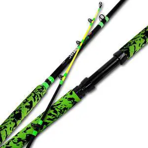 Catfish Fishing Rods 7'6"/8'6"/10'Green Catfish Rod 1 Piece/2 Piece Portable Travel Catfishing Rod Fishing Catfish Casting/Spinning Rod with Camo Eva Handle Catfish Fishing Rods 7'6"/8'6"/10'Green Catfish Rod 1 Piece/2 Piece Portable Travel Catfishing Rod Fishing Catfish Casting/Spinning Rod with Camo Eva Handle