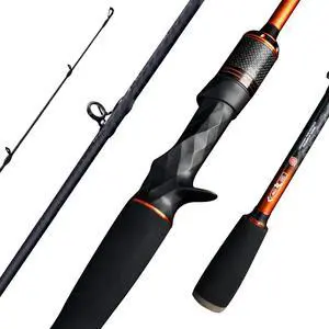 CastX Medium Heavy Fishing Rod, ML 2 Piece | Saltwater Freshwater Baitcaster Rod, Fast Action, 40T Carbon Fiber, EVA & Cork Grip, Zirconia Ring CastX Medium Heavy Fishing Rod, ML 2 Piece | Saltwater Freshwater Baitcaster Rod, Fast Action, 40T Carbon Fiber, EVA & Cork Grip, Zirconia Ring