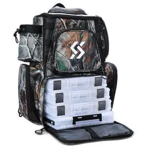 Fishing Tackle Backpack Waterproof Tackle Bag Storage with 4 Trays Tackle Box Fishing Tackle Backpack Waterproof Tackle Bag Storage with 4 Trays Tackle Box