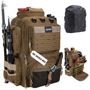 Fishing Backpack,900D Water-Resistant Tackle Backpack with Rod Holders,45L Large Fishing Bag Storage Gear Tackle Bag with Rain Cover,Bottle Holder for Travel Camping Hiking(Without Tackle Box) Fishing Backpack,900D Water-Resistant Tackle Backpack with Rod Holders,45L Large Fishing Bag Storage Gear Tackle Bag with Rain Cover,Bottle Holder for Travel Camping Hiking(Without Tackle Box)