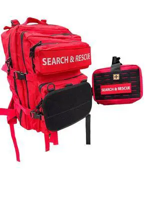 Crusader Medical Backpack Tactial First Aid Backpack (Red) Crusader Medical Backpack Tactial First Aid Backpack (Red)
