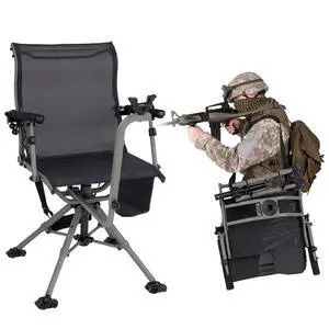 Moccha Hunting Chair with Gun Rest - 360° Swivel Camo Blind Chair with Adjustable Shooting Rest Moccha Hunting Chair with Gun Rest - 360° Swivel Camo Blind Chair with Adjustable Shooting Rest