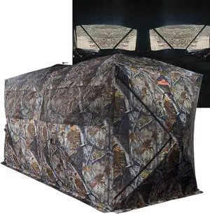 Thunderdome Pop Up Portable 6 Person Side-by-Side Hunting Blind for Deer & Turkey Hunting, 140" L x 70" W x 80" H Thunderdome Pop Up Portable 6 Person Side-by-Side Hunting Blind for Deer & Turkey Hunting, 140" L x 70" W x 80" H