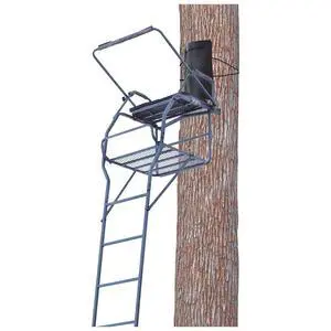 18 Jumbo Ladder Tree Stand for Hunting with Seat and Shooting Rest, Deer Hunting Accessories 18 Jumbo Ladder Tree Stand for Hunting with Seat and Shooting Rest, Deer Hunting Accessories