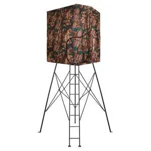Hunting Blind Cover Deer Hunting Blind Camouflage Enclosure | Universal 2 Entrances Hunting Equipment 360 Degree Full Surround Coverage Quad Blind Cover Steel + Cloth (Stand Not Included) Hunting Blind Cover Deer Hunting Blind Camouflage Enclosure | Universal 2 Entrances Hunting Equipment 360 Degree Full Surround Coverage Quad Blind Cover Steel + Cloth (Stand Not Included)