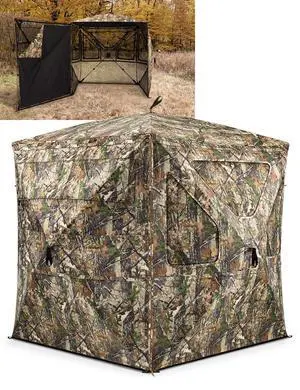 Hunting Blind 360 See Through, Pop Up Ground Blind with Large Door Hunting Blind 360 See Through, Pop Up Ground Blind with Large Door