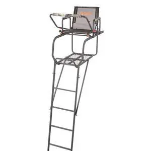 15.5' Ladder Tree Stand for Hunting with Mesh Seat, Hunting Gear, Equipment, and Accessories 15.5' Ladder Tree Stand for Hunting with Mesh Seat, Hunting Gear, Equipment, and Accessories
