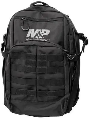 M&P Duty Series Small Backpack with Weather Resistance, Ballistic Fabric Construction and MOLLE for Hunting, Range, Travel and Sport, Black M&P Duty Series Small Backpack with Weather Resistance, Ballistic Fabric Construction and MOLLE for Hunting, Range, Travel and Sport, Black