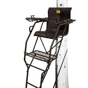 Hunting Big Denali Ladderstand with Wide Seat, Backrest, Portable Stacking Ladder System and Integrated Weapon Holder, Multicolor Hunting Big Denali Ladderstand with Wide Seat, Backrest, Portable Stacking Ladder System and Integrated Weapon Holder, Multicolor