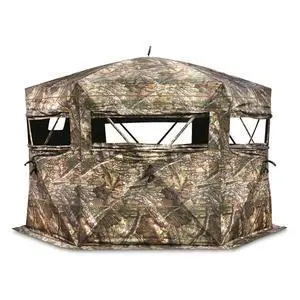 Educator Large Hunting Ground Blind, See-Through, 360 View, 3-4 Person Tent, Turkey, Duck, Deer Hunting Gear Equipment Accessories Educator Large Hunting Ground Blind, See-Through, 360 View, 3-4 Person Tent, Turkey, Duck, Deer Hunting Gear Equipment Accessories