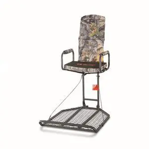 Deluxe Hang-On Tree Stand Chair for Hunting Cushion Seat Hunt Gear Equipment Accessories, Camo Deluxe Hang-On Tree Stand Chair for Hunting Cushion Seat Hunt Gear Equipment Accessories, Camo