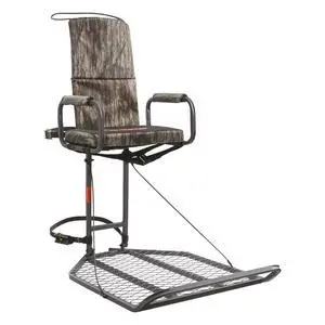 Deluxe Hang-On Tree Stand Chair for Hunting Cushion Seat Hunt Gear Equipment Accessories, Camo Deluxe Hang-On Tree Stand Chair for Hunting Cushion Seat Hunt Gear Equipment Accessories, Camo