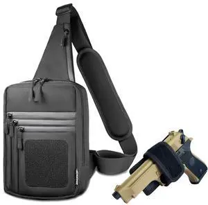 Premium Concealed Carry Bag for Men with Quick Access Pull Tab and 4 Accessory Slots CCW Sling Bag for Men with Waterproof Heavy Duty Zippers Durable Adjustable Holster Included Premium Concealed Carry Bag for Men with Quick Access Pull Tab and 4 Accessory Slots CCW Sling Bag for Men with Waterproof Heavy Duty Zippers Durable Adjustable Holster Included