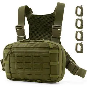 Tactical EDC Chest Bag Utility Molle Chest Rig Pouch with CCW Compartment Adjustable Strap Outdoor Chest Pack Tactical EDC Chest Bag Utility Molle Chest Rig Pouch with CCW Compartment Adjustable Strap Outdoor Chest Pack