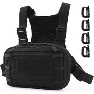 Tactical EDC Chest Bag Utility Molle Chest Rig Pouch with CCW Compartment Adjustable Strap Outdoor Chest Pack Tactical EDC Chest Bag Utility Molle Chest Rig Pouch with CCW Compartment Adjustable Strap Outdoor Chest Pack