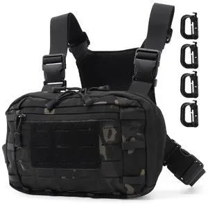 Tactical EDC Chest Bag Utility Molle Chest Rig Pouch with CCW Compartment Adjustable Strap Outdoor Chest Pack Tactical EDC Chest Bag Utility Molle Chest Rig Pouch with CCW Compartment Adjustable Strap Outdoor Chest Pack