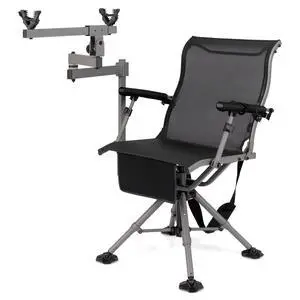 Moccha Hunting Chair with Gun Rest - 360° Swivel Camo Blind Chair with Adjustable Shooting Rest Moccha Hunting Chair with Gun Rest - 360° Swivel Camo Blind Chair with Adjustable Shooting Rest