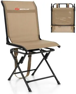 Hunting Chair, 360° Swivel Hunting Blind Chair with Carrying Strap, 330LBS Capacity, Folding Silent Deer Hunting Chair, Portable Ground Blind Chair for Fishing Camping, No Assembly Hunting Chair, 360° Swivel Hunting Blind Chair with Carrying Strap, 330LBS Capacity, Folding Silent Deer Hunting Chair, Portable Ground Blind Chair for Fishing Camping, No Assembly