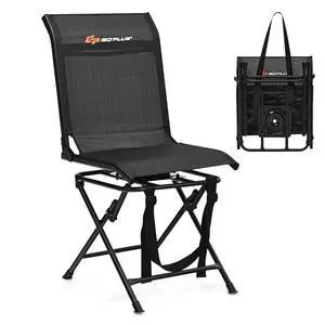 Hunting Chair, 360° Swivel Hunting Blind Chair with Carrying Strap, 330LBS Capacity, Folding Silent Deer Hunting Chair, Portable Ground Blind Chair for Fishing Camping, No Assembly Hunting Chair, 360° Swivel Hunting Blind Chair with Carrying Strap, 330LBS Capacity, Folding Silent Deer Hunting Chair, Portable Ground Blind Chair for Fishing Camping, No Assembly