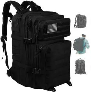 40L Tactical Backpack | Heavy Duty Military Backpack for Men | Molle Tactical Bag with 7 Compartments | Assault Pack Daypack | Outdoor Camping, Hiking, Survival, Gym, Travel Black 40L Tactical Backpack | Heavy Duty Military Backpack for Men | Molle Tactical Bag with 7 Compartments | Assault Pack Daypack | Outdoor Camping, Hiking, Survival, Gym, Travel Black