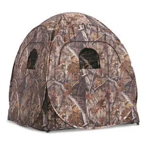 HuntRite Deluxe 4-Panel Spring Steel Hunting Blind; 2 Person Ground Tent for Deer and Turkey Season HuntRite Deluxe 4-Panel Spring Steel Hunting Blind; 2 Person Ground Tent for Deer and Turkey Season