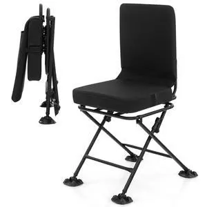 Hunting Chair, 360 Degree Swivel Hunting Blind Chair with Padded Cushion, Adjustable Foot Pads, Camouflage Portable Folding Hunting Chairs for Blinds, Fishing, Camping Hunting Chair, 360 Degree Swivel Hunting Blind Chair with Padded Cushion, Adjustable Foot Pads, Camouflage Portable Folding Hunting Chairs for Blinds, Fishing, Camping