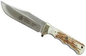 Big Bear Bowie Stag Hunting Knife with Leather Sheath Big Bear Bowie Stag Hunting Knife with Leather Sheath