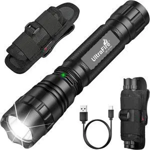 Tactical Flashlight with Holster for Duty Belt, 1000 High Lumen Police Flashlight with Belt Holster, Rechargeable Law Enforcement Flashlight, 3 Modes Security Flashlights WF-501BX Tactical Flashlight with Holster for Duty Belt, 1000 High Lumen Police Flashlight with Belt Holster, Rechargeable Law Enforcement Flashlight, 3 Modes Security Flashlights WF-501BX