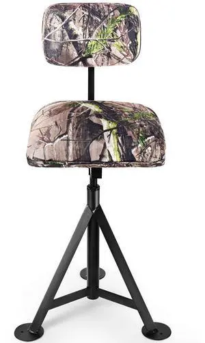 Moccha 360 Swivel Hunting Chair, Camo Blind Chair with Detachable Backrest, Padded Seat, Height Adjustable Hunter Fishing Camping Stool Moccha 360 Swivel Hunting Chair, Camo Blind Chair with Detachable Backrest, Padded Seat, Height Adjustable Hunter Fishing Camping Stool