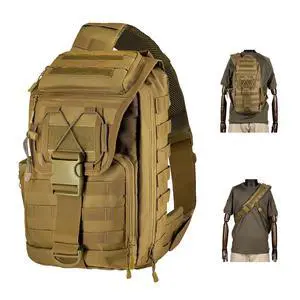 Large Tactical Sling Bag for Men,Tactical Bag with Bottle Holder, Cross Body Chest Pack Shoulder EDC Bag For Camping Hiking Trekking Daypack Large Tactical Sling Bag for Men,Tactical Bag with Bottle Holder, Cross Body Chest Pack Shoulder EDC Bag For Camping Hiking Trekking Daypack