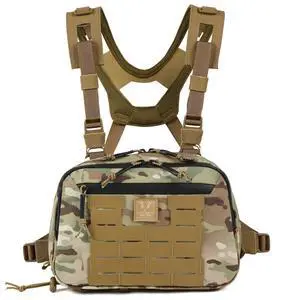 Tactical Chest Rig Bag, 3L Utility Hypalon Molle Chest Rig With Map Pocket 500D Cordura Chest Bag for Hunting Workouts (Multicam) Tactical Chest Rig Bag, 3L Utility Hypalon Molle Chest Rig With Map Pocket 500D Cordura Chest Bag for Hunting Workouts (Multicam)