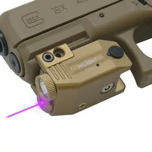 Tactical PS5P TAN - 500 Lumen Strobe Flashlight & Purple Laser with Aircraft Aluminum & Magnetic Charger, Rail Light & Laser Class IIIA, <5mW Tactical PS5P TAN - 500 Lumen Strobe Flashlight & Purple Laser with Aircraft Aluminum & Magnetic Charger, Rail Light & Laser Class IIIA, <5mW