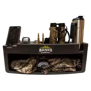 Blind Storage Wall Shelf with Rubber Lined Shelves and Stump Light for Banks Stump Blind, Hunting Gear, and Personal Belongings Blind Storage Wall Shelf with Rubber Lined Shelves and Stump Light for Banks Stump Blind, Hunting Gear, and Personal Belongings