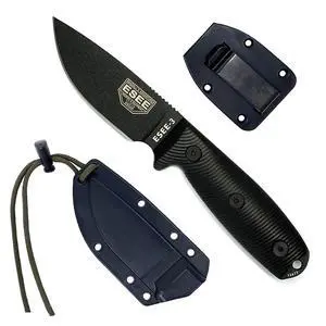 3 Fixed Blade Knife with Sheath, 1095 Carbon Steel, Tactical Knife with 3D Contoured Handle, Made in USA, (Black Blade, Black G-10 3D Handle) 3 Fixed Blade Knife with Sheath, 1095 Carbon Steel, Tactical Knife with 3D Contoured Handle, Made in USA, (Black Blade, Black G-10 3D Handle)