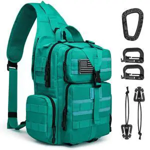 Large Tactical EDC Sling Bag, Adjustable Holder Backpack for Men | 900D Polyester Durable & Water Resistant, Size: 12.9 * 13.8 * 5.9 Inches, Y strap Tactical storage, Outdoor, Multi Pockets Large Tactical EDC Sling Bag, Adjustable Holder Backpack for Men | 900D Polyester Durable & Water Resistant, Size: 12.9 * 13.8 * 5.9 Inches, Y strap Tactical storage, Outdoor, Multi Pockets