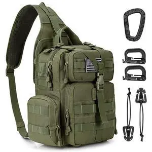 Large Tactical EDC Sling Bag, Adjustable Holder Backpack for Men | 900D Polyester Durable & Water Resistant, Size: 12.9 * 13.8 * 5.9 Inches, Y strap Tactical storage, Outdoor, Multi Pockets Large Tactical EDC Sling Bag, Adjustable Holder Backpack for Men | 900D Polyester Durable & Water Resistant, Size: 12.9 * 13.8 * 5.9 Inches, Y strap Tactical storage, Outdoor, Multi Pockets