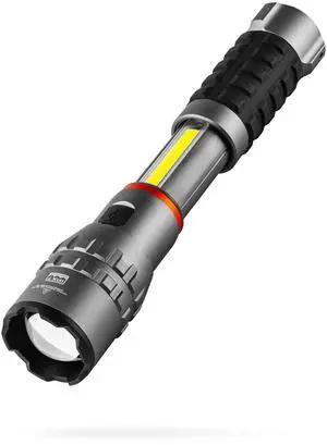 SLYDE King 4K Flashlight | Powerful 4000 Lumen LED Flashlight & 1000 Lumen COB Work Light, USB Rechargeable, IPX7 Waterproof, Magnetic Base, Zoomable, Super Bright Tactical Handheld Light - Gray SLYDE King 4K Flashlight | Powerful 4000 Lumen LED Flashlight & 1000 Lumen COB Work Light, USB Rechargeable, IPX7 Waterproof, Magnetic Base, Zoomable, Super Bright Tactical Handheld Light - Gray