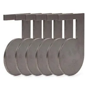 Six AR500 3/8" Thick Steel Dueling Tree Targets, Raw Steel 6" Dia. Swing Paddles, Gong Shooting Target with Instant Feedback, DIY Target Tree Accessory Six AR500 3/8" Thick Steel Dueling Tree Targets, Raw Steel 6" Dia. Swing Paddles, Gong Shooting Target with Instant Feedback, DIY Target Tree Accessory