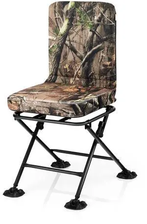 Hunting Chair, 360° Swivel Silent Hunting Chair W/Padded Cushion & Adjustable Foot Pads, Heavy Duty Camo Hunting Seat, Hunting Chairs for Blinds Camping & Fishing, 330 LBS Capacity Hunting Chair, 360° Swivel Silent Hunting Chair W/Padded Cushion & Adjustable Foot Pads, Heavy Duty Camo Hunting Seat, Hunting Chairs for Blinds Camping & Fishing, 330 LBS Capacity