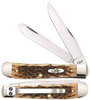 WR XX Pocket Knife Amber Bone Trapper Peachseed Jig W/Clip Item #6540 - (6254C SS) - Length Closed: 4 1/8 Inches WR XX Pocket Knife Amber Bone Trapper Peachseed Jig W/Clip Item #6540 - (6254C SS) - Length Closed: 4 1/8 Inches