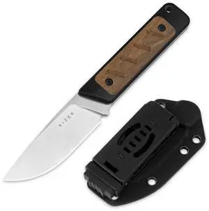 Smolt Fixed Blade Knife, 2.93" AEB-L Fixed Blade with Black & Brown G10 Mkuruti Wood Handle, Drop Point EDC Knives with Sheath for Camping Hiking 1063M1 Smolt Fixed Blade Knife, 2.93" AEB-L Fixed Blade with Black & Brown G10 Mkuruti Wood Handle, Drop Point EDC Knives with Sheath for Camping Hiking 1063M1