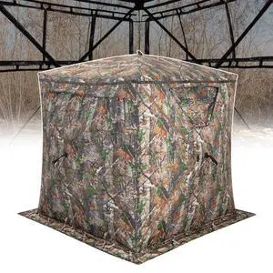 Hunting Blind, 3 Person Pop up See Through Camouflage Deer Blind with Silent Sliding, Windows, Carrying Bag, Portable Folding Ground Blind for Dove Turkey Hunting Outdoor Hunting Blind, 3 Person Pop up See Through Camouflage Deer Blind with Silent Sliding, Windows, Carrying Bag, Portable Folding Ground Blind for Dove Turkey Hunting Outdoor