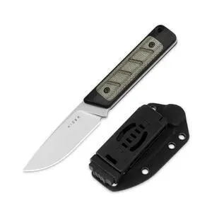 Smolt Fixed Blade Knife, 2.93" 14C28N Fixed Blade with Black G10 & Micarta Handle, Drop Point EDC Knives with Sheath for Camping Hiking 1063A6 Smolt Fixed Blade Knife, 2.93" 14C28N Fixed Blade with Black G10 & Micarta Handle, Drop Point EDC Knives with Sheath for Camping Hiking 1063A6