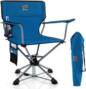 360° Swivel Hunting Chair, Folding Hunting Blind Chair for Adults with Cup Holder & Carrying Bag, Lightweight Portable Camping Chairs for Lawn Fishing Picnic Beach Outdoor 360° Swivel Hunting Chair, Folding Hunting Blind Chair for Adults with Cup Holder & Carrying Bag, Lightweight Portable Camping Chairs for Lawn Fishing Picnic Beach Outdoor