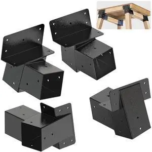 Heavy Duty Deer Stand Brackets, 4x4 Compound Angle Bracket, Powder Coated Elevated Bracket for Outdoor Platforms, Deer Hunting, Shooting Shack, Observation Decks& Tree Houses (4Pack) Heavy Duty Deer Stand Brackets, 4x4 Compound Angle Bracket, Powder Coated Elevated Bracket for Outdoor Platforms, Deer Hunting, Shooting Shack, Observation Decks& Tree Houses (4Pack)