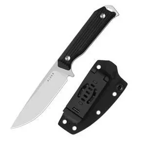Begleiter Fix Fixed Blade Knife, 3.78" Drop Point AEB-L Blade Hunting Knives with Kydex Sheath, Black G10 Handle EDC Knife for Camping Hunting Survival 1045MD2 Begleiter Fix Fixed Blade Knife, 3.78" Drop Point AEB-L Blade Hunting Knives with Kydex Sheath, Black G10 Handle EDC Knife for Camping Hunting Survival 1045MD2