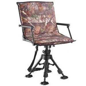 Hunting Chair, 360° Silent Swivel, Foldable Portable Blind Chair, Heavy-Duty Steel Frame Ground Stool Seat, with Armrests, Cover, Anti-Sink Feet, Height Adjustable, 350 Lbs Capacity for Camping Hunting Chair, 360° Silent Swivel, Foldable Portable Blind Chair, Heavy-Duty Steel Frame Ground Stool Seat, with Armrests, Cover, Anti-Sink Feet, Height Adjustable, 350 Lbs Capacity for Camping