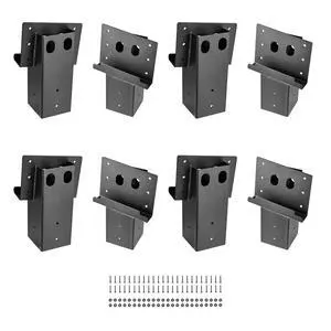 Deer Blind Brackets, Outdoor 3.6x3.6 Platform Bracket, Fit 3.5x3.5 In / 88.9x88.9 mm Lumber, 2204lbs/1000kg Capacity Steel Elevator Brackets for Deer Stand, Hunting Blinds, Shooting Shack, 8 Pcs Deer Blind Brackets, Outdoor 3.6x3.6 Platform Bracket, Fit 3.5x3.5 In / 88.9x88.9 mm Lumber, 2204lbs/1000kg Capacity Steel Elevator Brackets for Deer Stand, Hunting Blinds, Shooting Shack, 8 Pcs