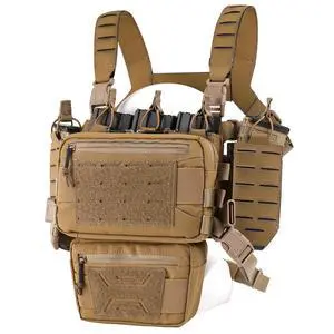 Chest Rig-Tactical Chest RigMolle Modular Micro Fight Chest Rigs Adjustable&Detachable with 5.56/7.62 Magazine Pouch Chest Rig-Tactical Chest RigMolle Modular Micro Fight Chest Rigs Adjustable&Detachable with 5.56/7.62 Magazine Pouch